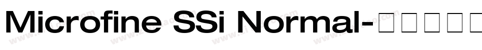 Microfine SSi Normal字体转换